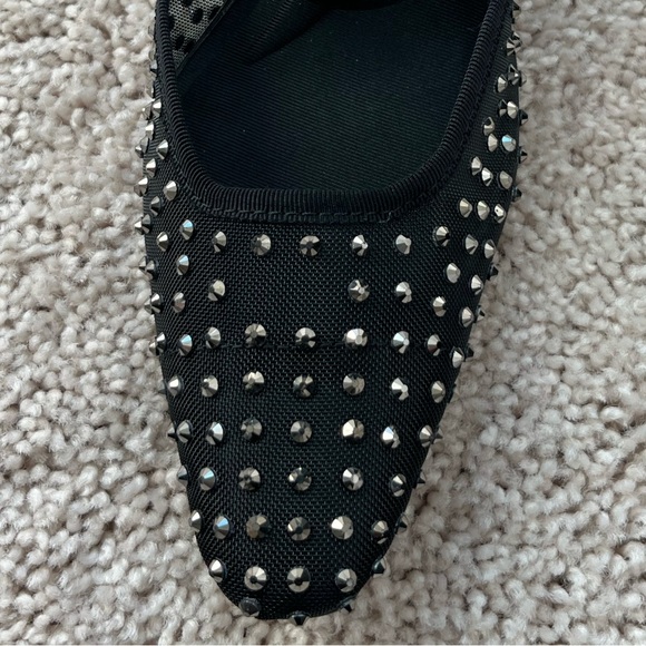 Anne Klein Rosedale Iflex Elegant Black Studded Rhinestone Heels Size: 6 1/2 - Picture 7 of 8